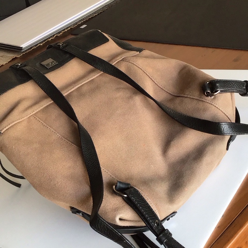 ✔️Kooba Leather & Canvas Backpack - Picture 2 of 16